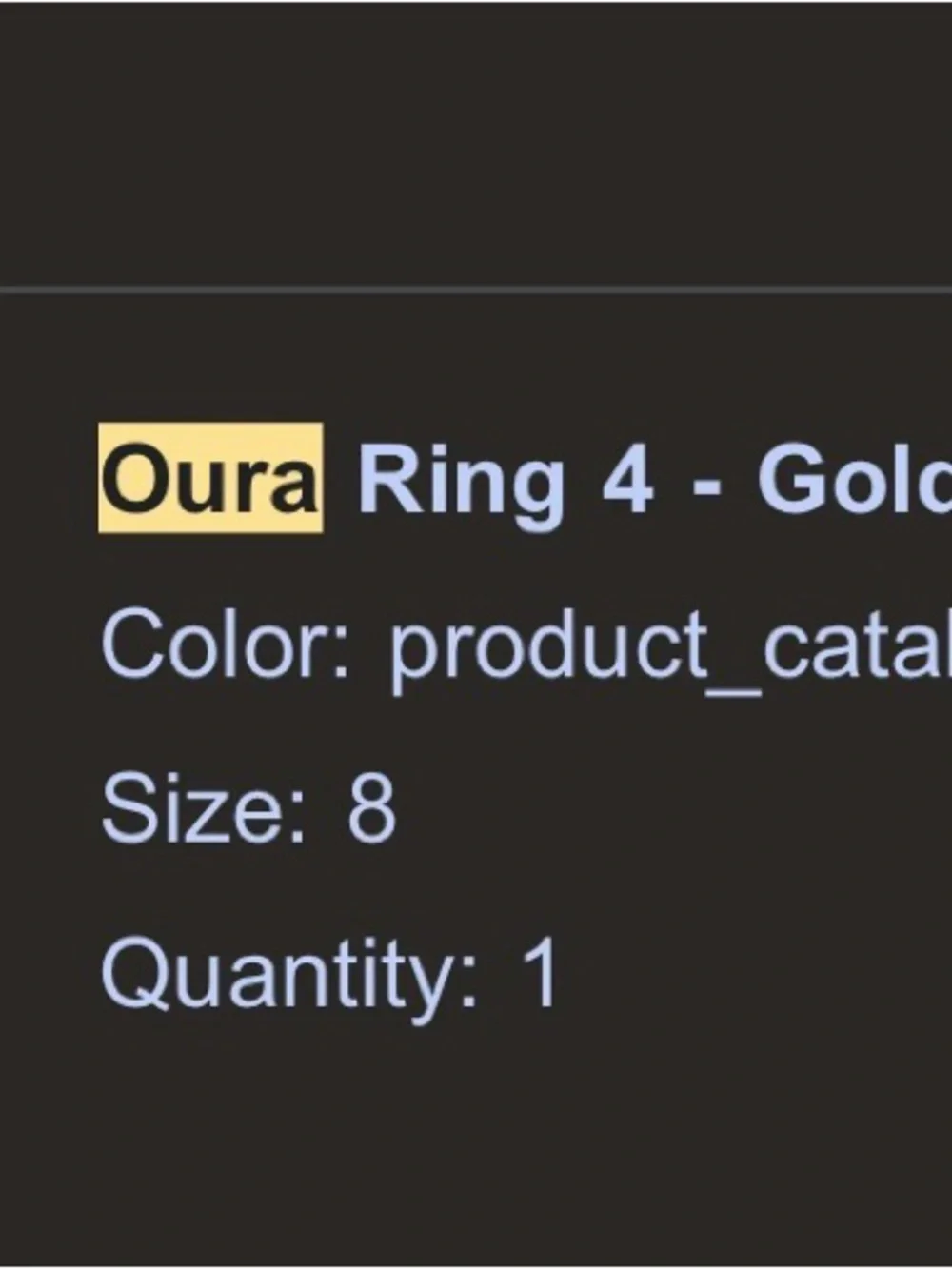 Oura Ring 4 in Gold - Size 8